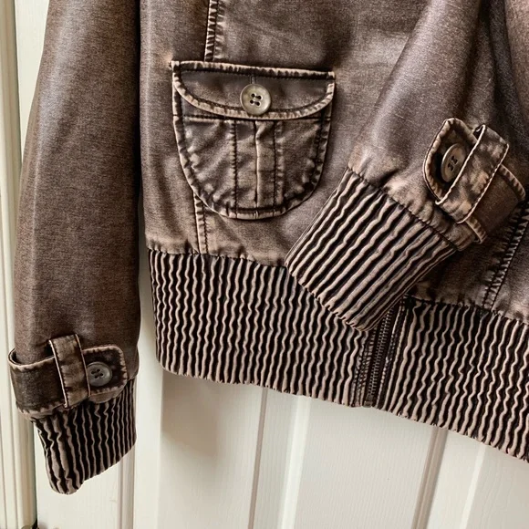 Cache Asymmetrical Zip Vegan Leather Jacket Motorcycle Size M - Picture 6 of 8